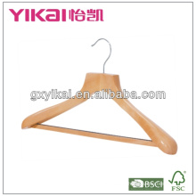 lotus wood suit hanger with wide shoulder and non-slip tube